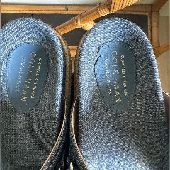 Cole Haan Denim Platform Slides - Picture 5 of 7